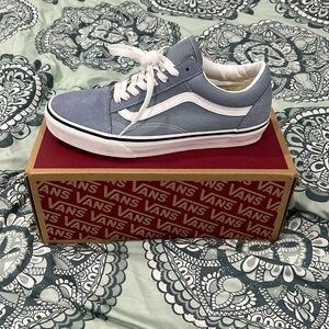 Vans Old Skool Color theory Dusty Blue 🩵🤍 NIB size 9.5 women’s 7.5 men’s
